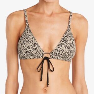 Robin Piccone Aubrey Floral Triangle Bikini Top SZ XS NWOT